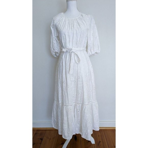 Aje Silvatica BRODERIE Midi Dress White - Picture 6 of 15
